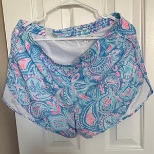 Lilly Pulitzer Luxletic Vibrant Blue and Pink Shorts